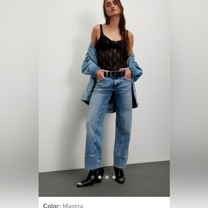 Risk Taker High Rise Straight Leg Jeans Color Mantra